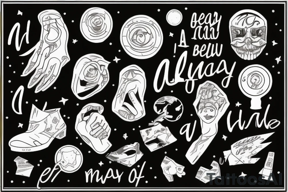 If I could start again
A million miles away
I would keep myself
I would find a way tattoo idea