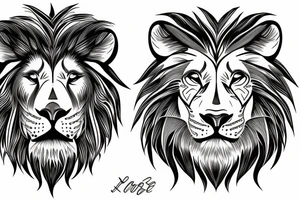 fierce lion tattoo idea