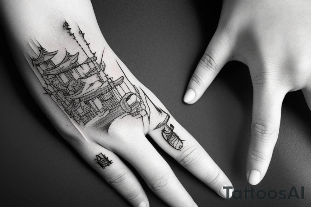 japanese finger tattoo idea