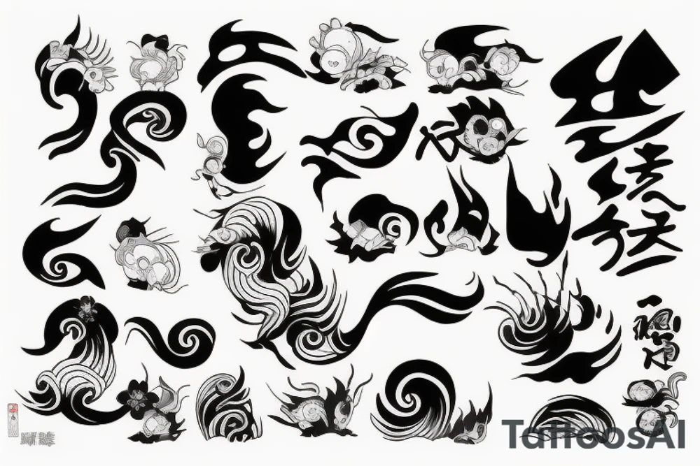 japanese waves tattoo idea
