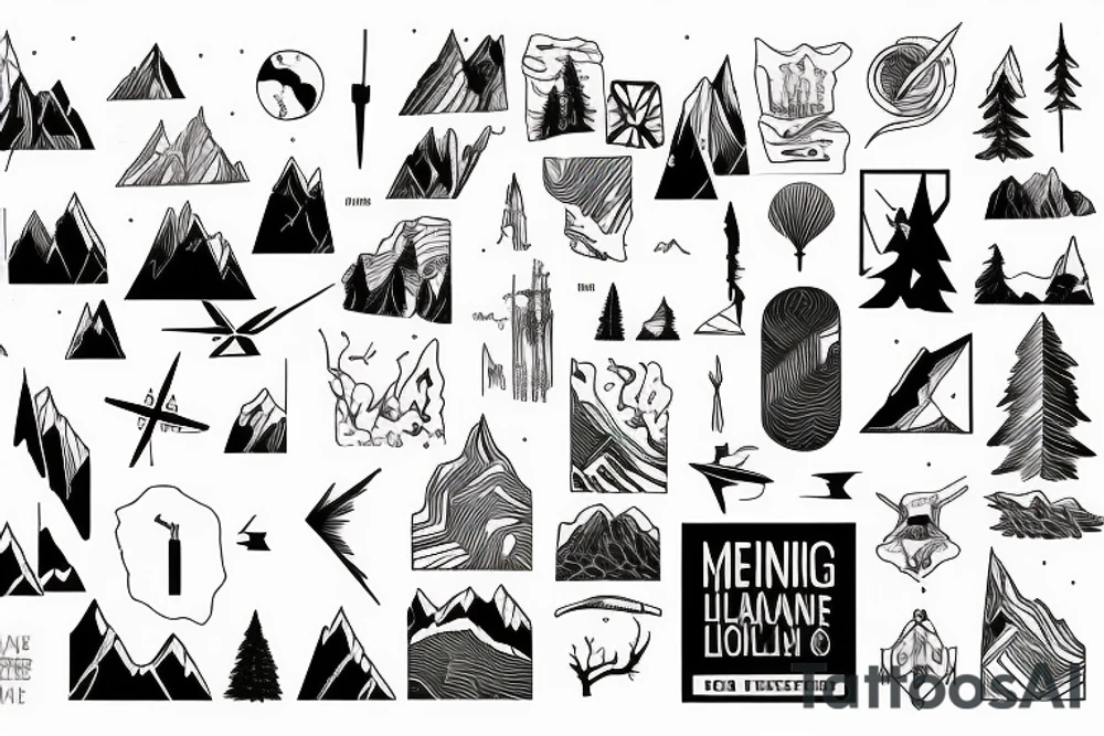 the meaning of solivagant, minimalist, fine lines, one line art, big mountains, small man tattoo idea the meaning of solivagant, minimalist, fine lines, one line art, big mountains, small man tattoo idea