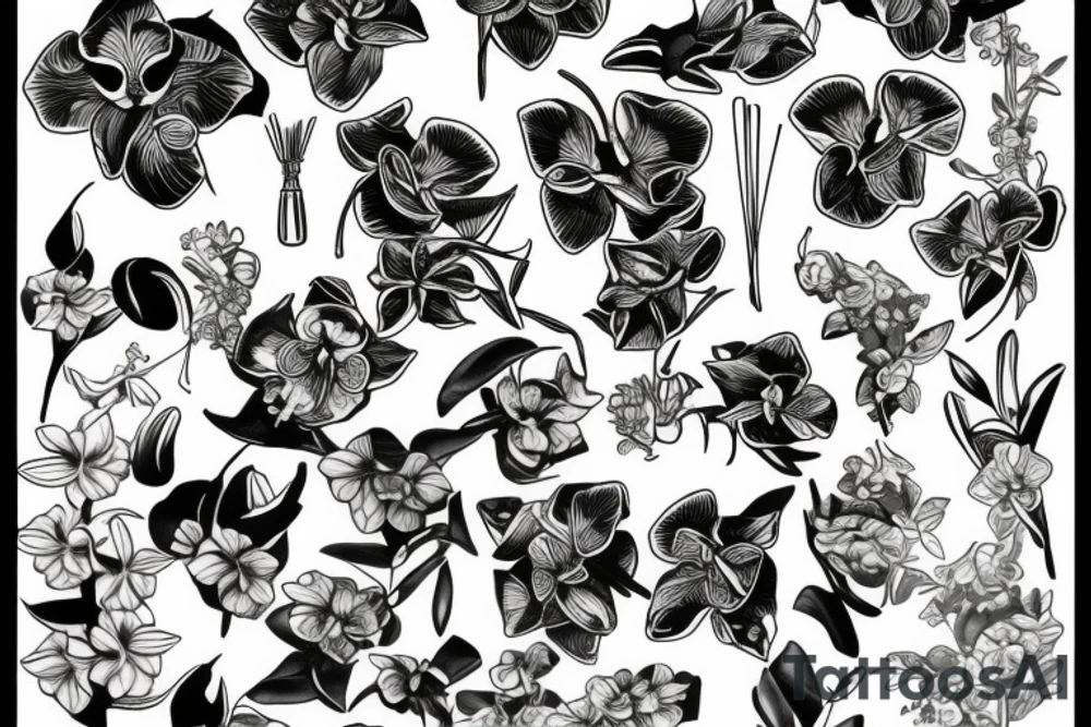 orchid tattoo tattoo idea