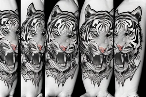tiger, frau tattoo idea