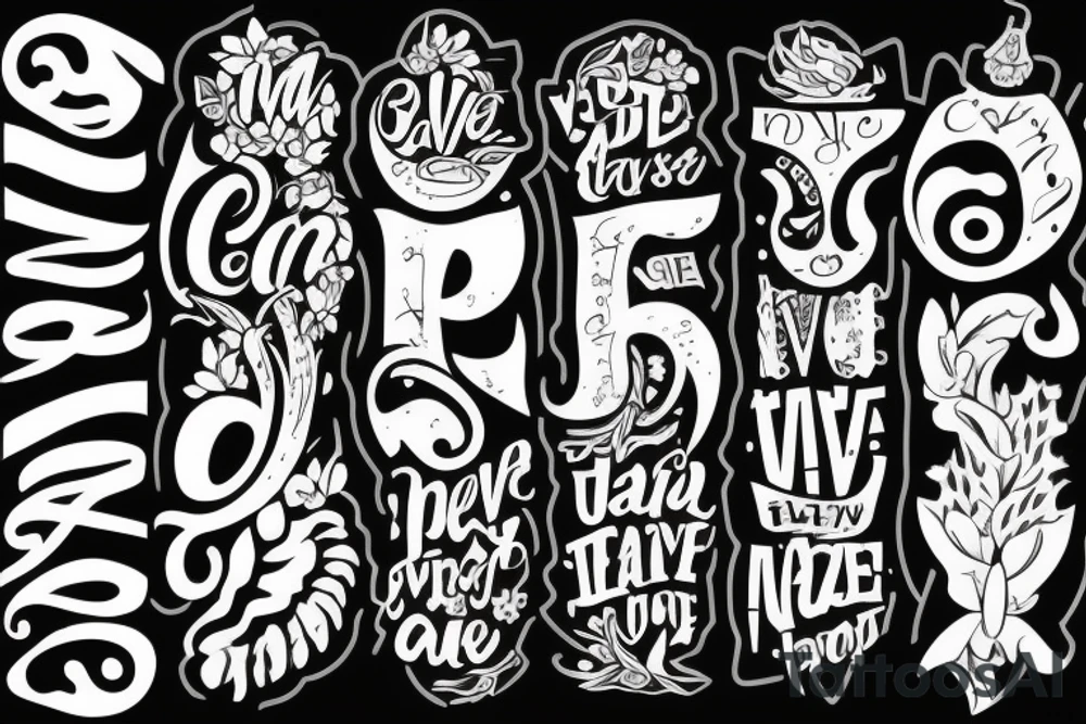 warped typography of the word naive tattoo idea