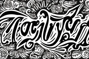 warped typography of the word naive tattoo idea