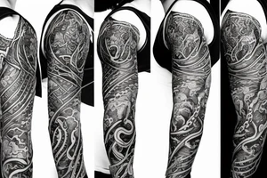 sleeve tattoo from octopus tattoo idea