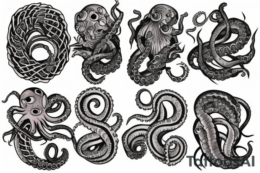 sleeve tattoo from octopus tattoo idea