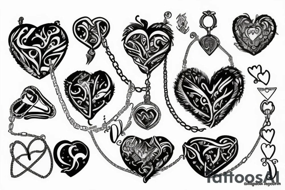 A heart with chains tattoo idea