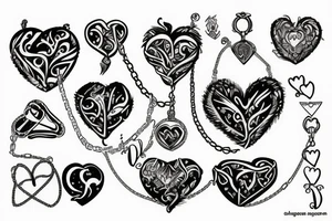 A heart with chains tattoo idea
