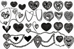 A heart with chains tattoo idea