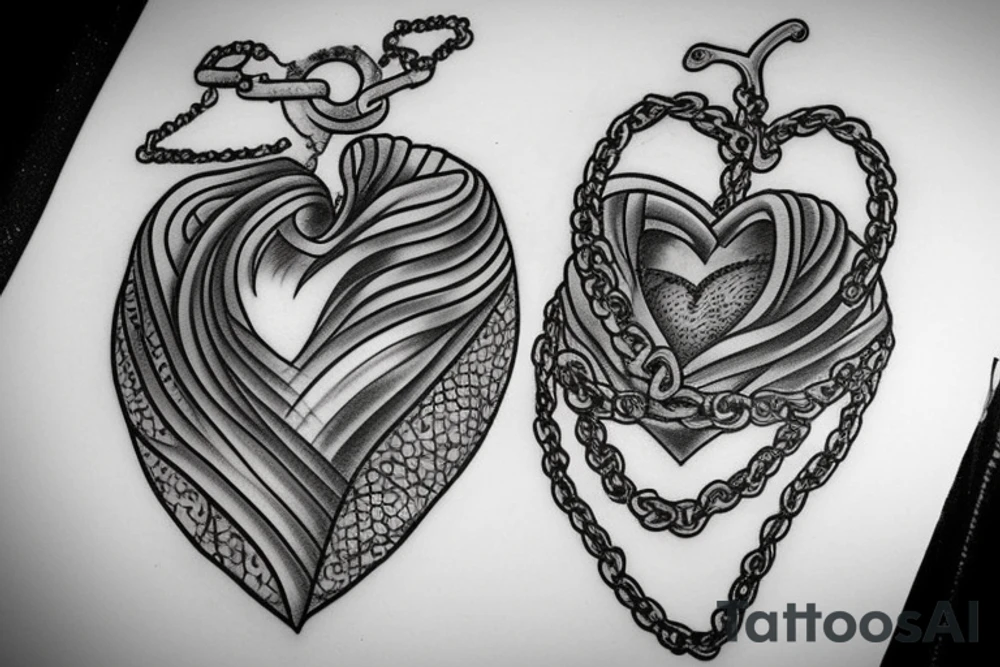 A heart with chains tattoo idea