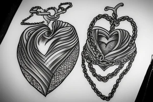 A heart with chains tattoo idea