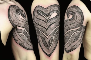 A heart with chains tattoo idea