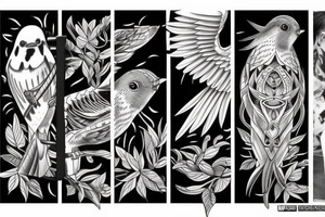 A bird getting let out of a cage tattoo idea