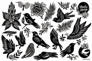 A bird getting let out of a cage tattoo idea