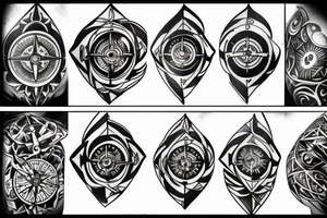 compass tattoo idea