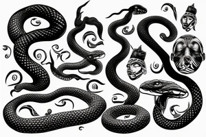 David bust with snake tattoo idea