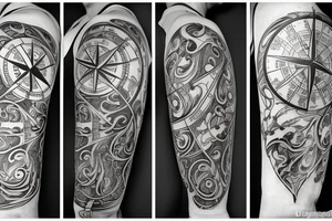compass and four horsemen tattoo idea