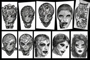 David bust with snake tattoo idea
