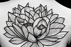 Magnolia growing around a circle tattoo idea