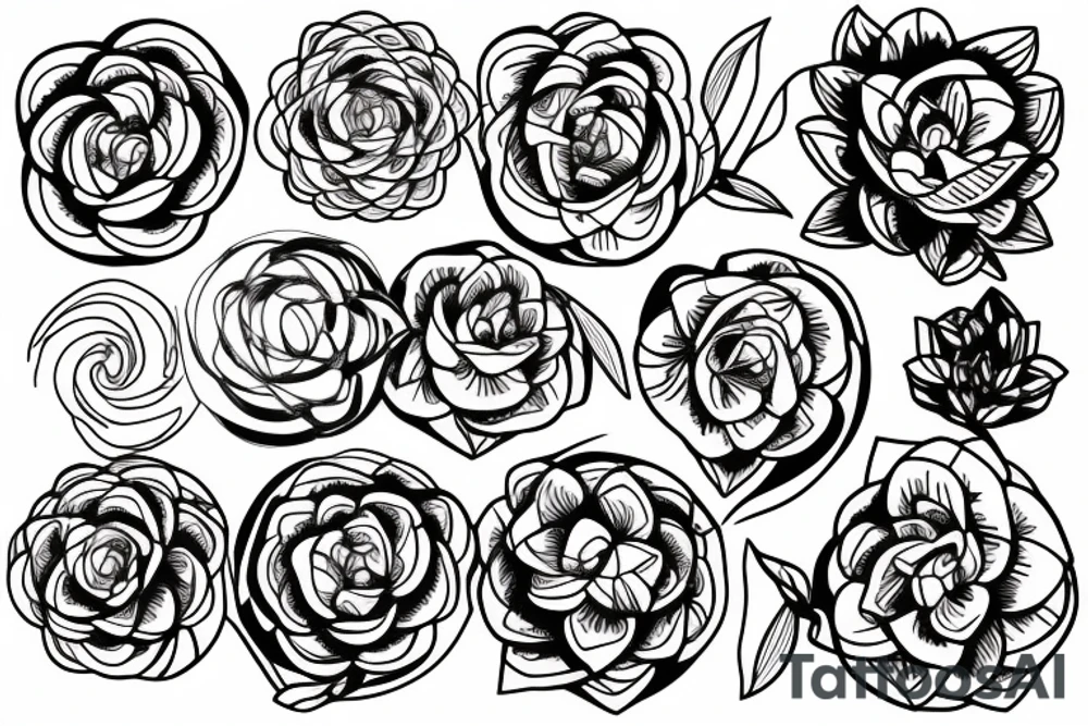 Magnolia growing around a circle tattoo idea