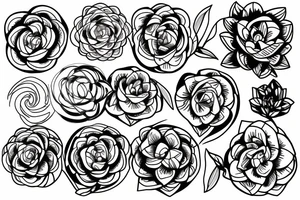 Magnolia growing around a circle tattoo idea
