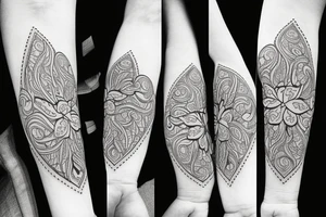 magnolia wrapped around a circle tattoo idea