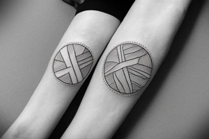 magnolia wrapped around a circle tattoo idea