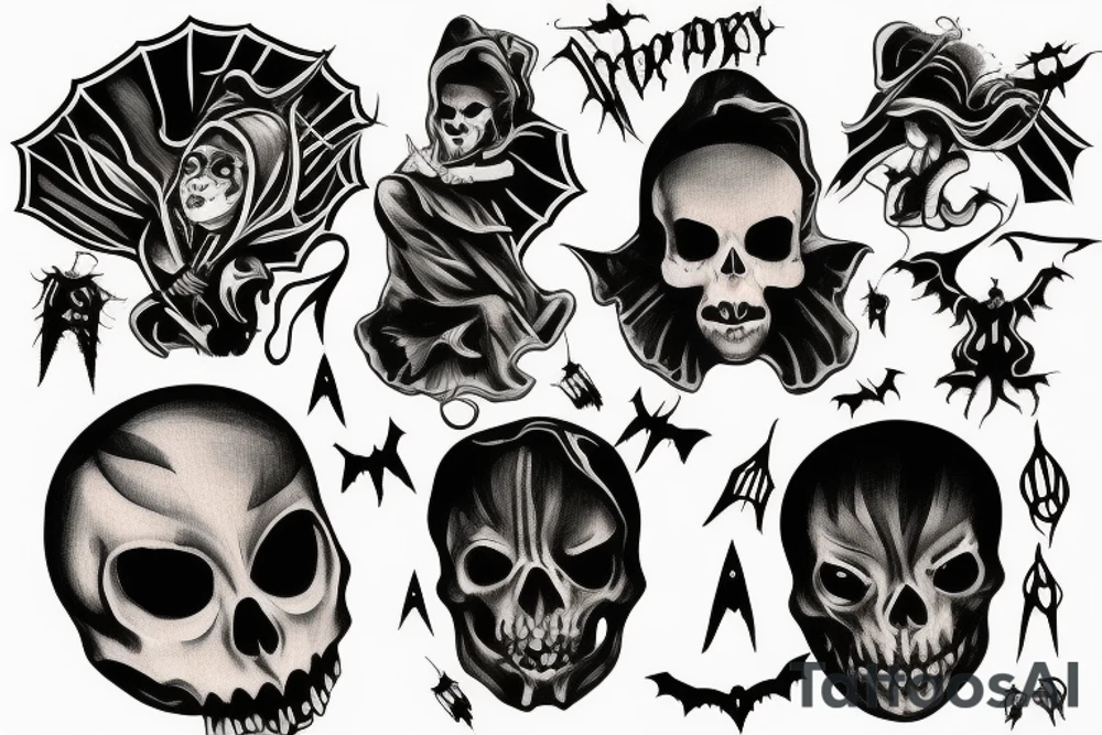 Spooky on the knee tattoo idea