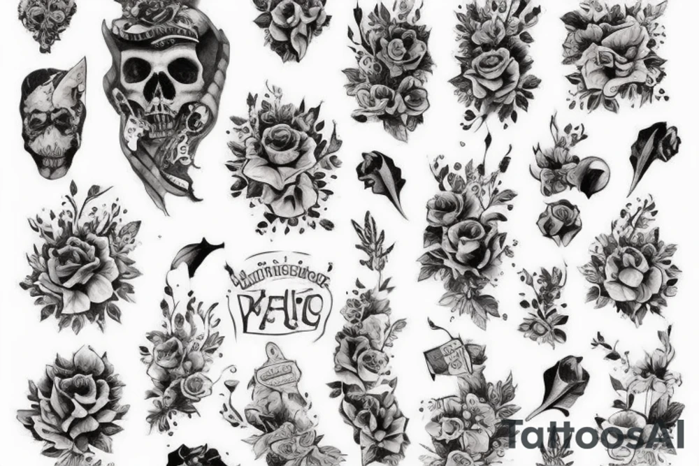 Голая женщина в цветах, держащая Вселенную tattoo idea