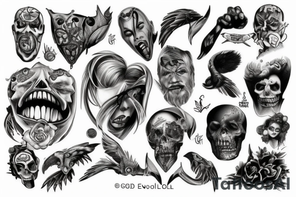 Good versus Evil tattoo idea