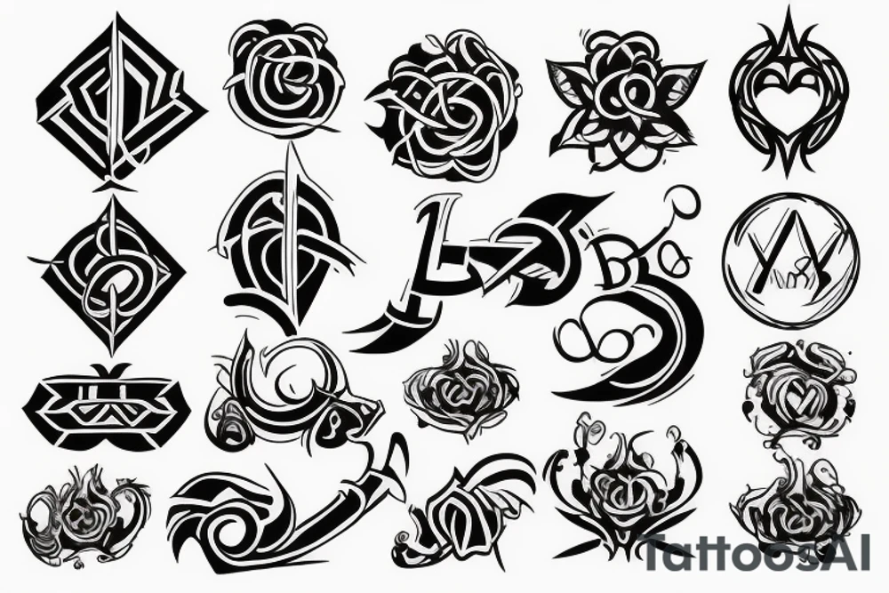 Combine A and M into one symbol tattoo idea