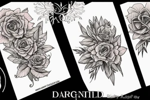 Shoulder botanical tattoo idea