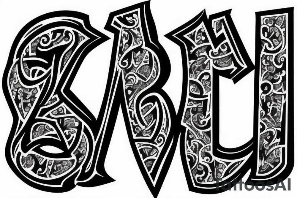 Combine A and M into one letter tattoo idea