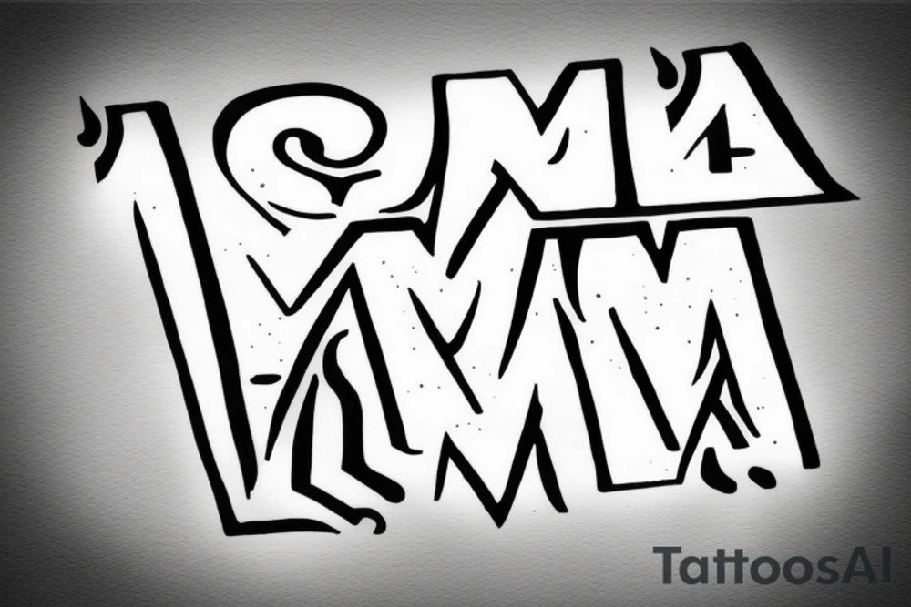 Combine A and M into one letter tattoo idea