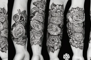 Fox and roses tattoo idea