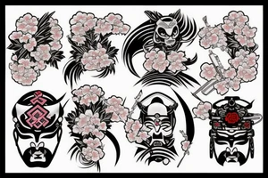 samurai and sakura tattoo idea