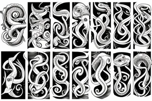 half shark half octopus tattoo idea