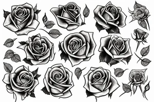 Crepuscular rays over a rose tattoo idea