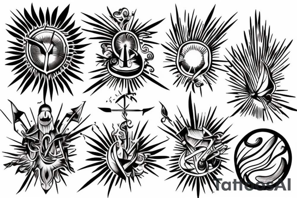 Crepuscular rays tattoo idea