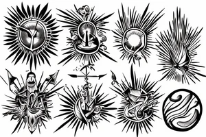 Crepuscular rays tattoo idea