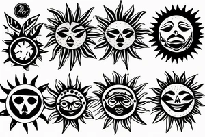 Sun rays tattoo idea