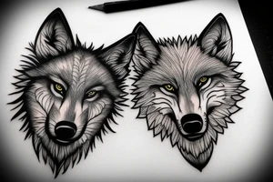 Hungry wolf tattoo idea