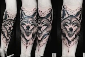 Hungry wolf tattoo idea