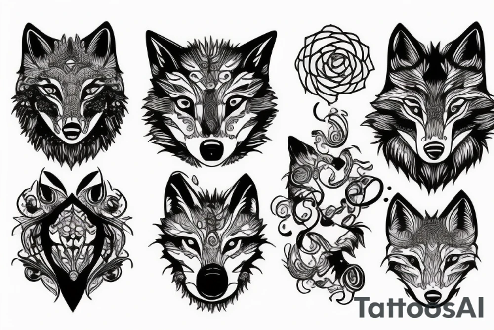 Hungry wolf tattoo idea