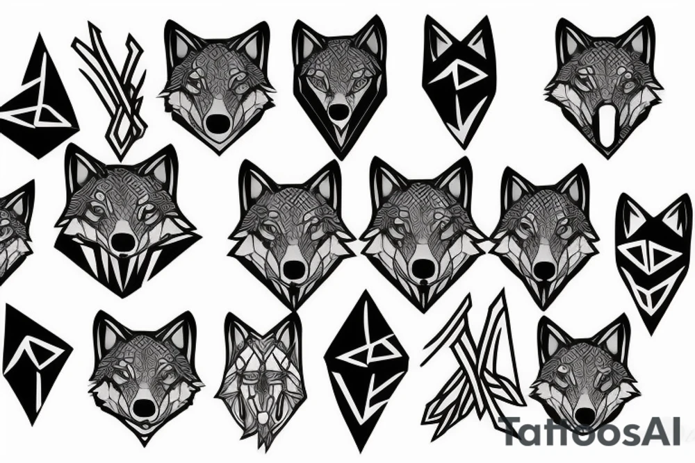 Hungry wolf tattoo idea