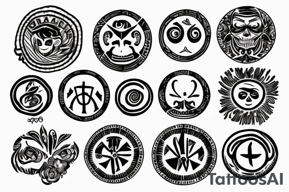 circle death life tattoo idea