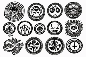 circle death life tattoo idea