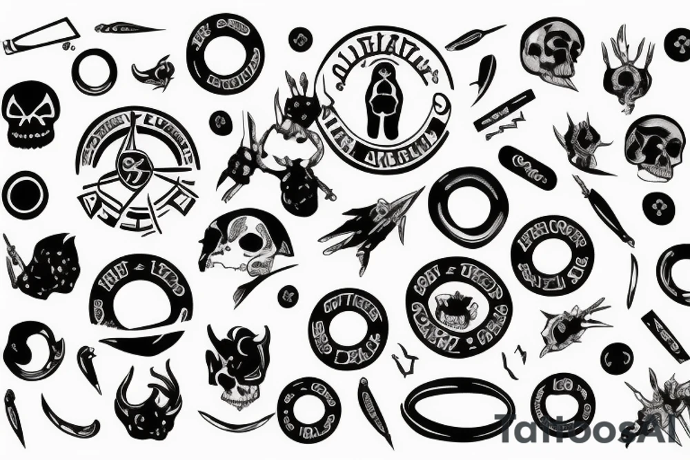 circle death life tattoo idea