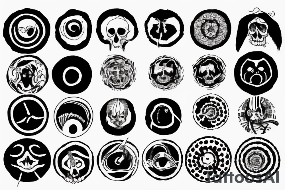 circle death life tattoo idea